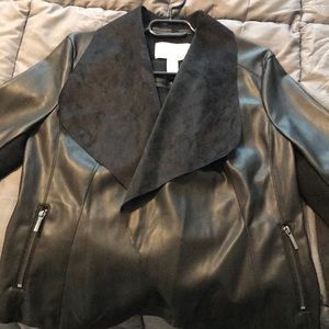 Medium Bar III Flyaway Faux-Leather Jacket